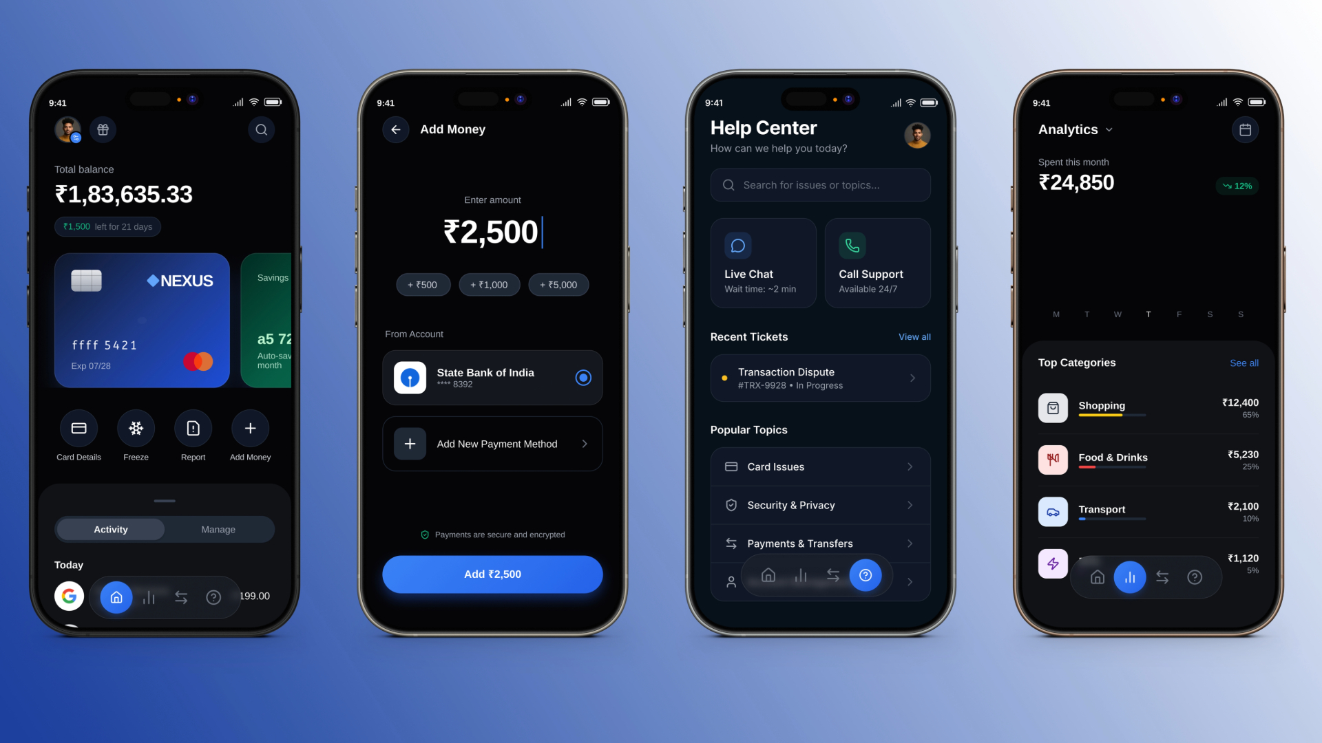 NEXUS Banking App screen 2